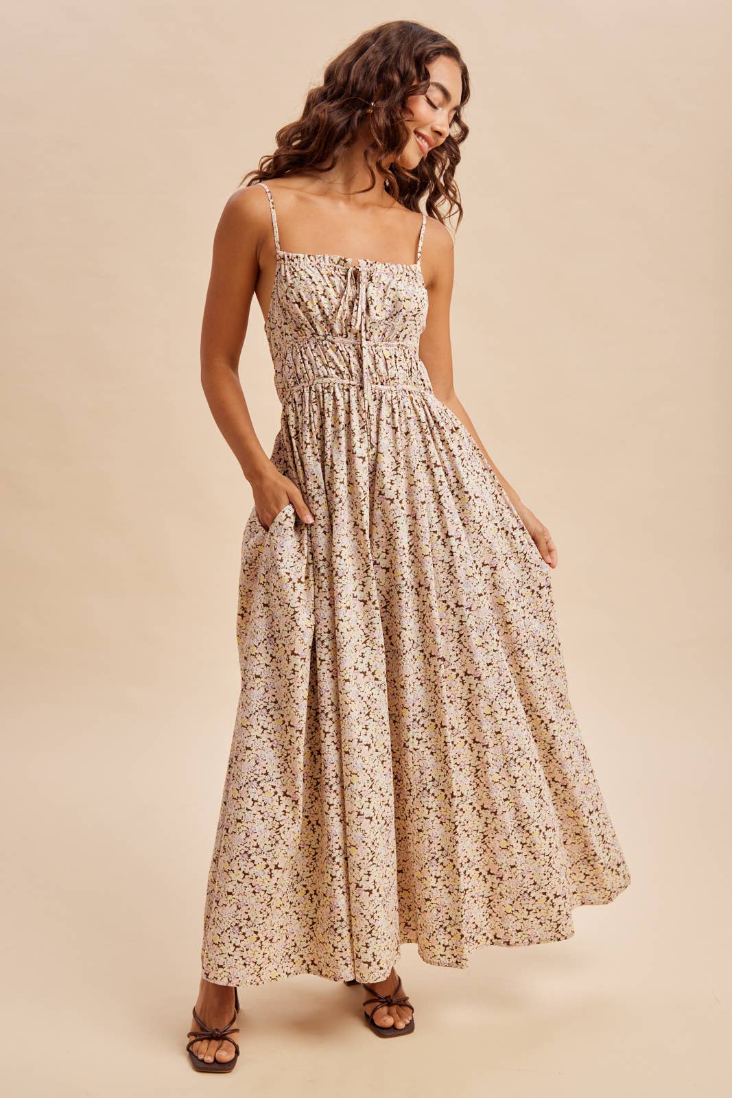Eliana Cotton Floral Maxi Dress – glory james