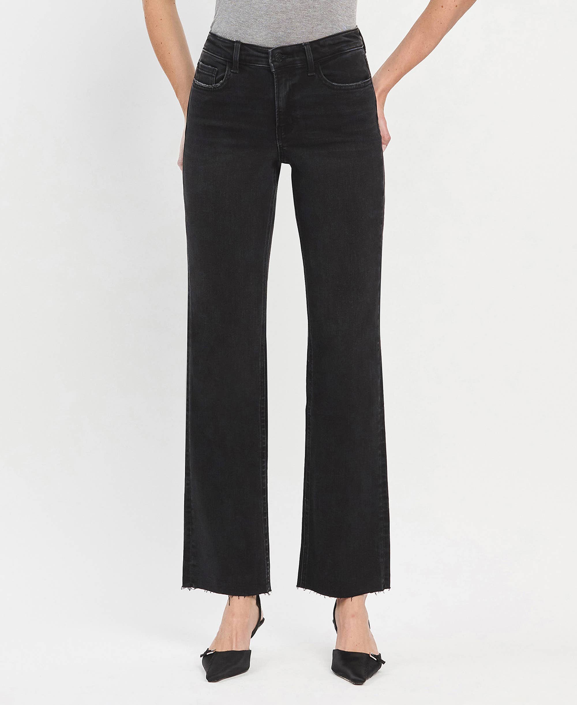 Alexis High Rise Slim Wide Denim