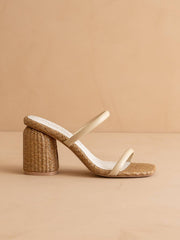 Margaret Butter Rattan Heel FINAL SALE