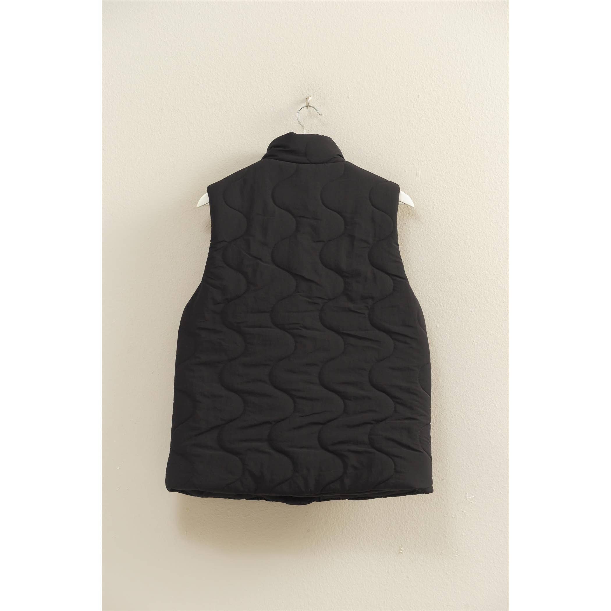 Wave Quilted Puffer Vest