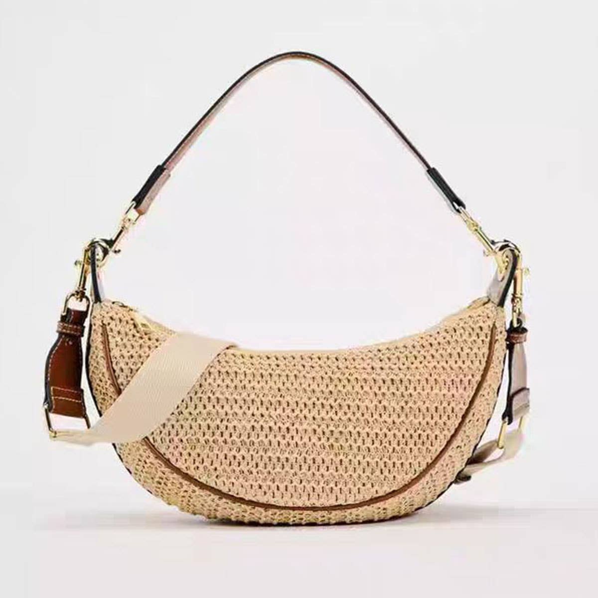 Crescent Straw Bag FINAL SALE