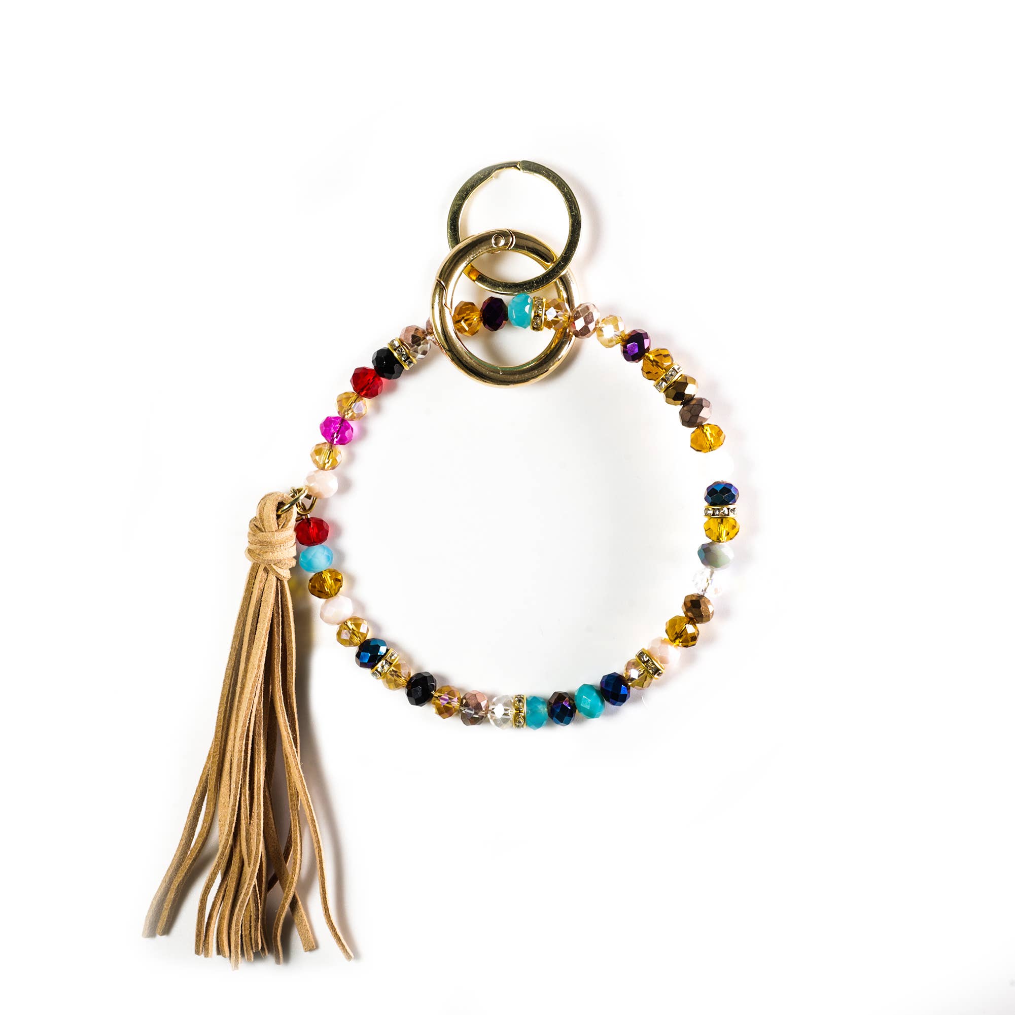 Zoey Beaded Keychain Bracelet FINAL SALE