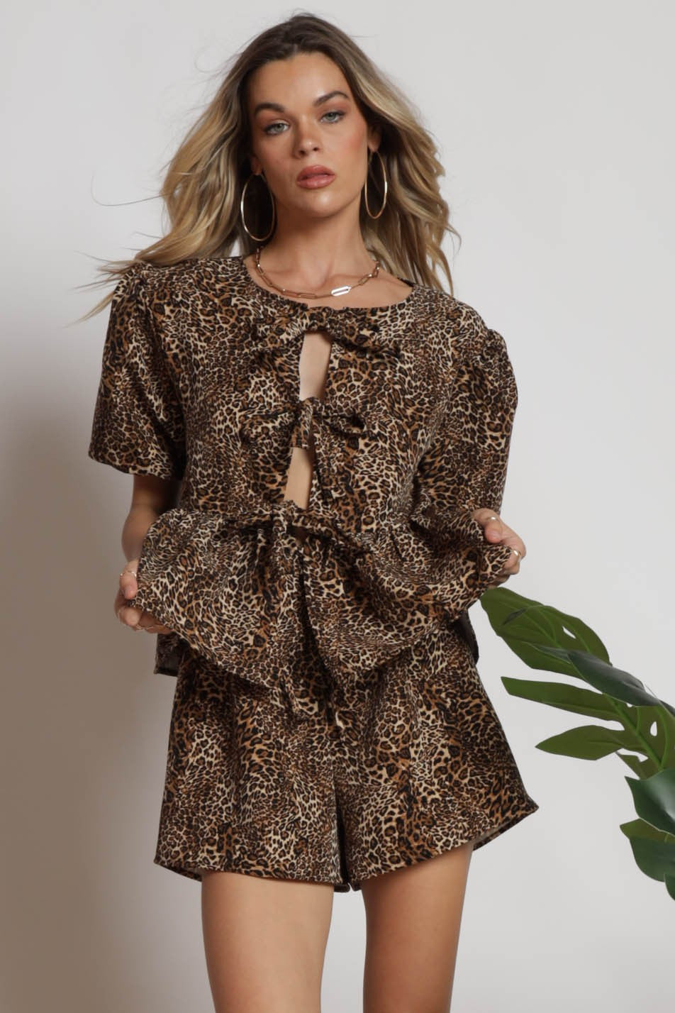 Venita Leopard Print Short Set | FINAL SALE