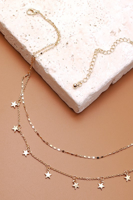 Selma Double Layer Star Necklace | 2 Colors