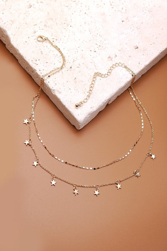 Selma Double Layer Star Necklace | 2 Colors