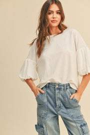 Hannah Bubble Sleeve Tee FINAL SALE