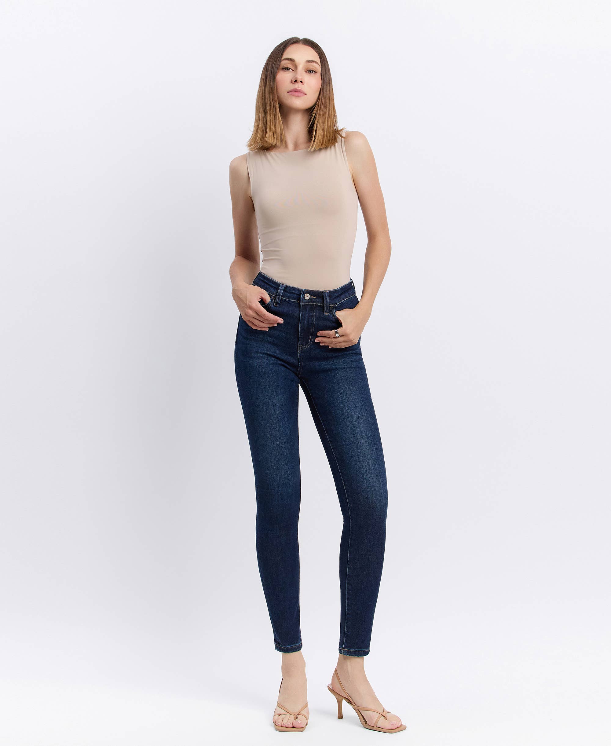 Amber High Rise Skinny Ankle Jeans
