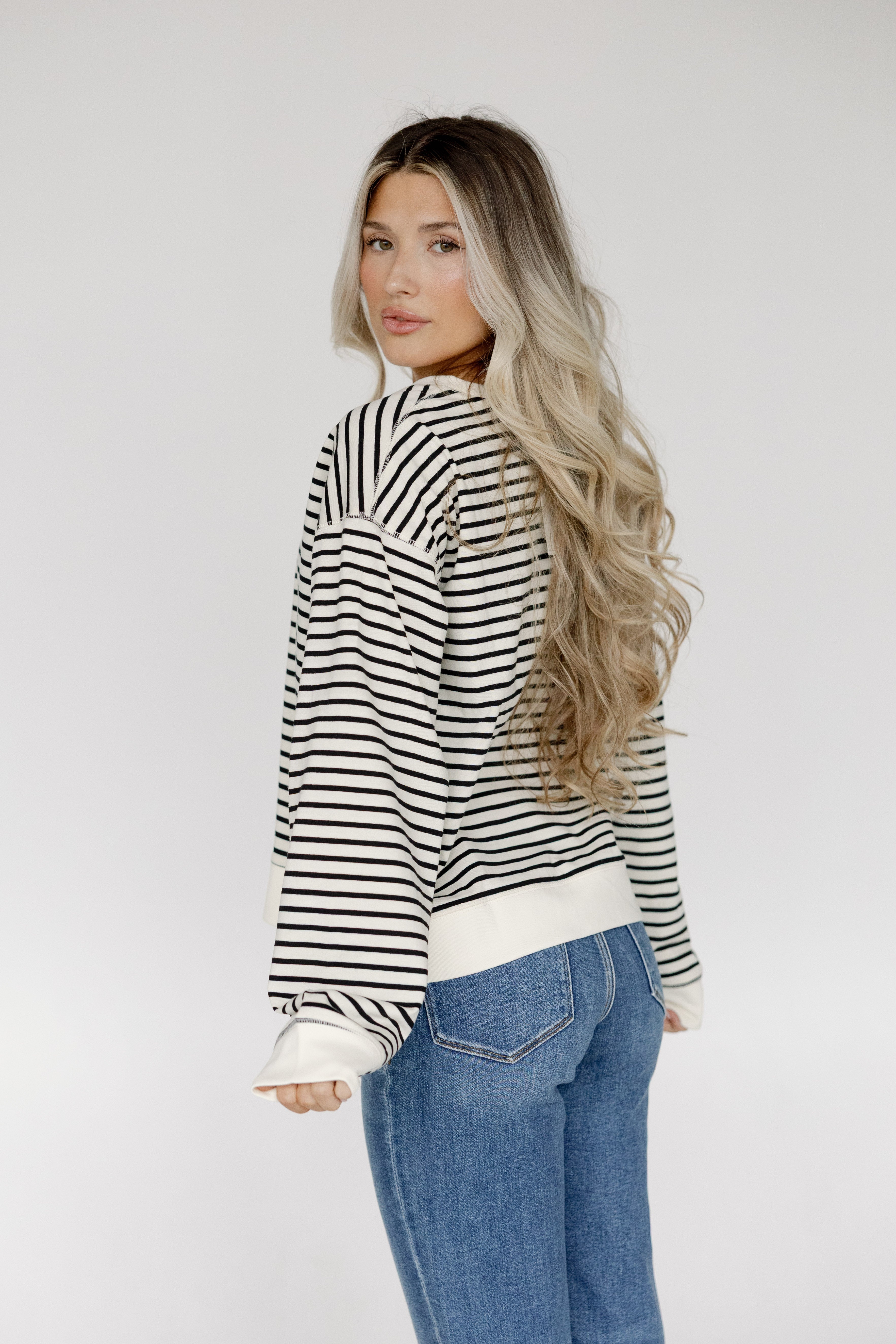 Wrigley Striped Crewneck Pullover
