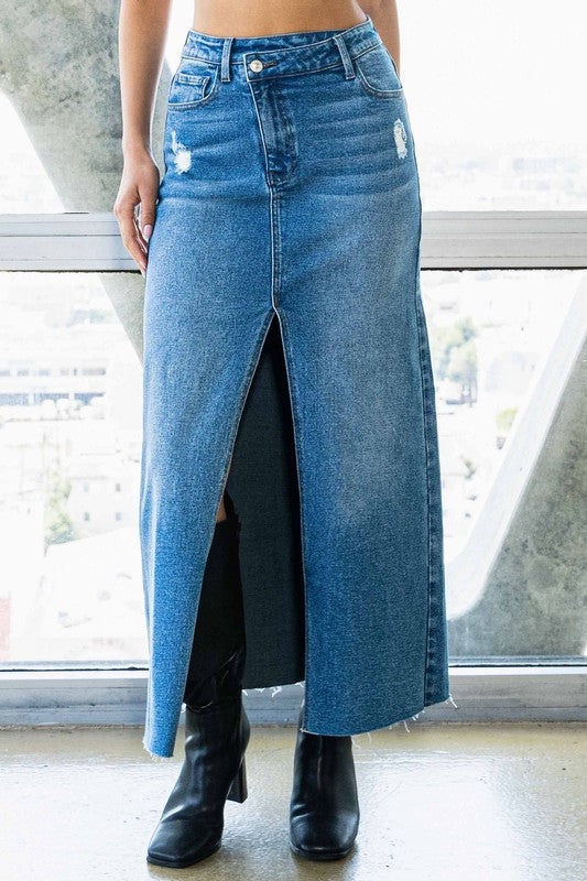 Sivan Denim Midi Skirt FINAL SALE
