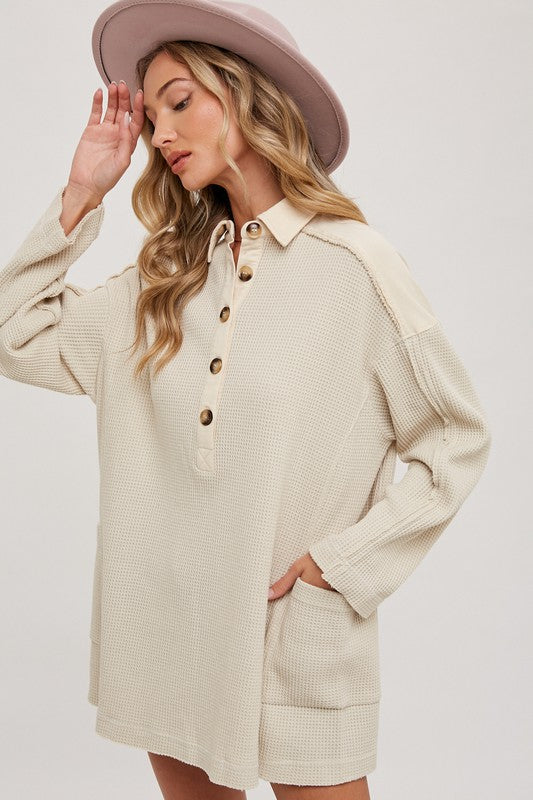 Jack Waffle Henley Tunic | FINAL SALE