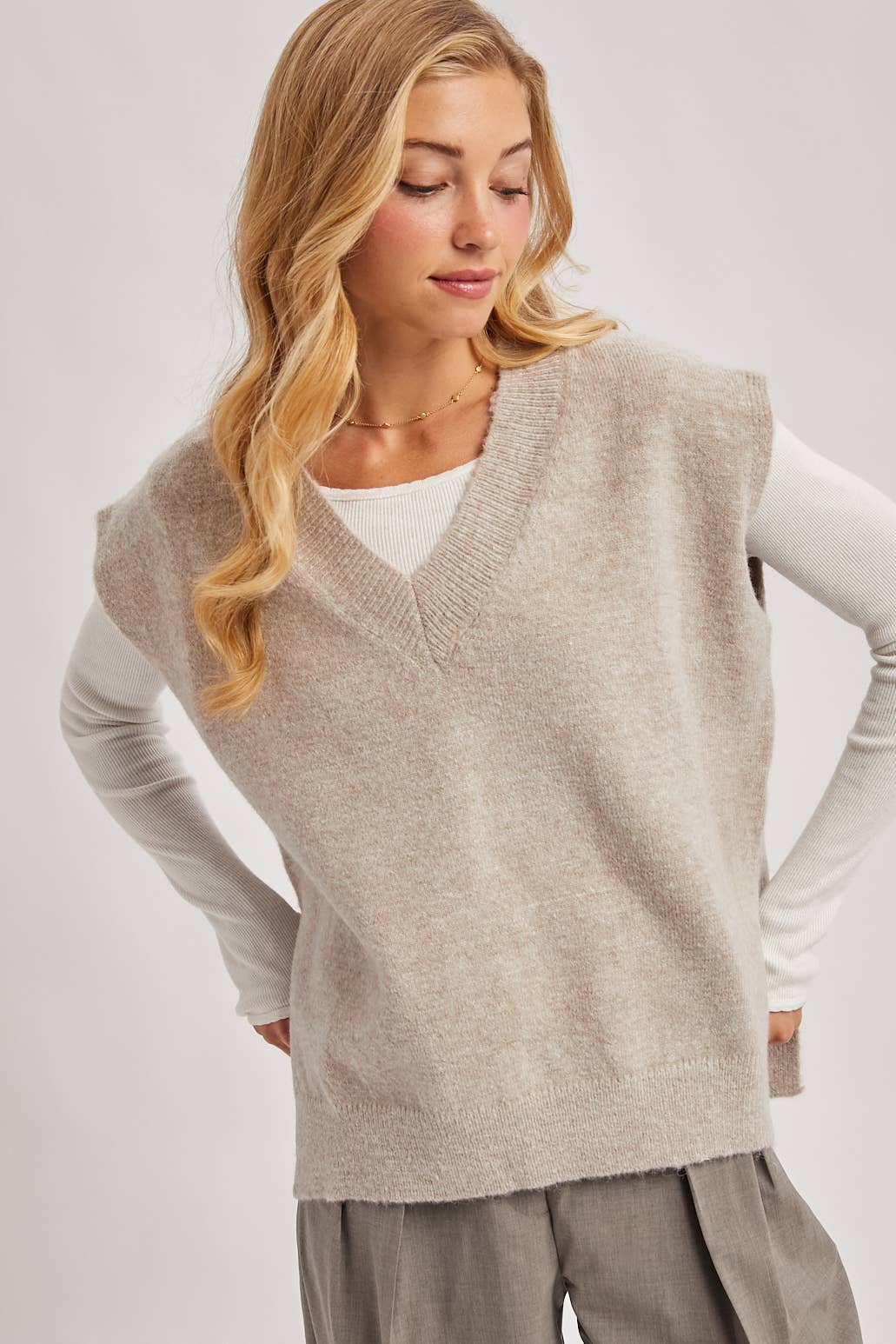 Kayla Oversized Knit Vest