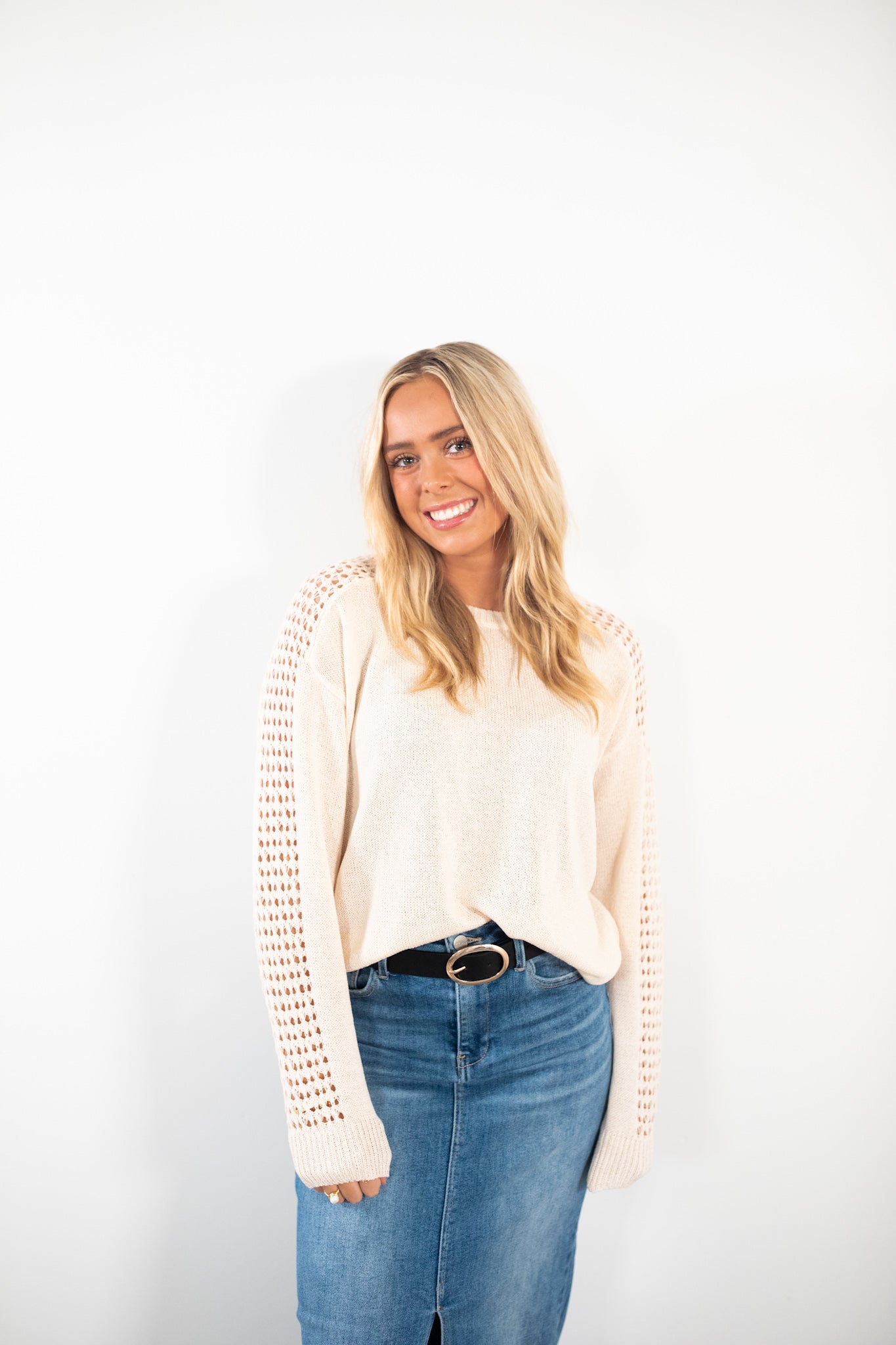 Rochelle Open Knit Sweater | FINAL SALE