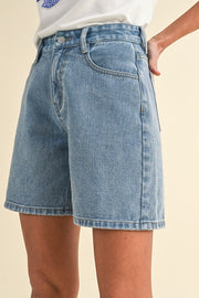 Kaylor High Waisted Mom Shorts