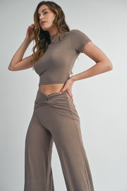 Joslyn Wide Leg Twisted Waistband Set | FINAL SALE
