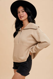 Taylor Exaggerated Lapel Quarter Zip