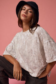 Natalie Ribbed Camo Tee