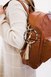 Zoey Beaded Keychain Bracelet FINAL SALE