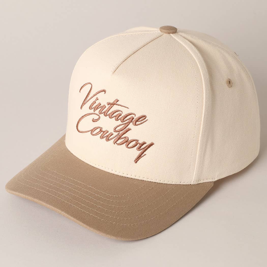 Vintage Cowboy Embroidered Hat