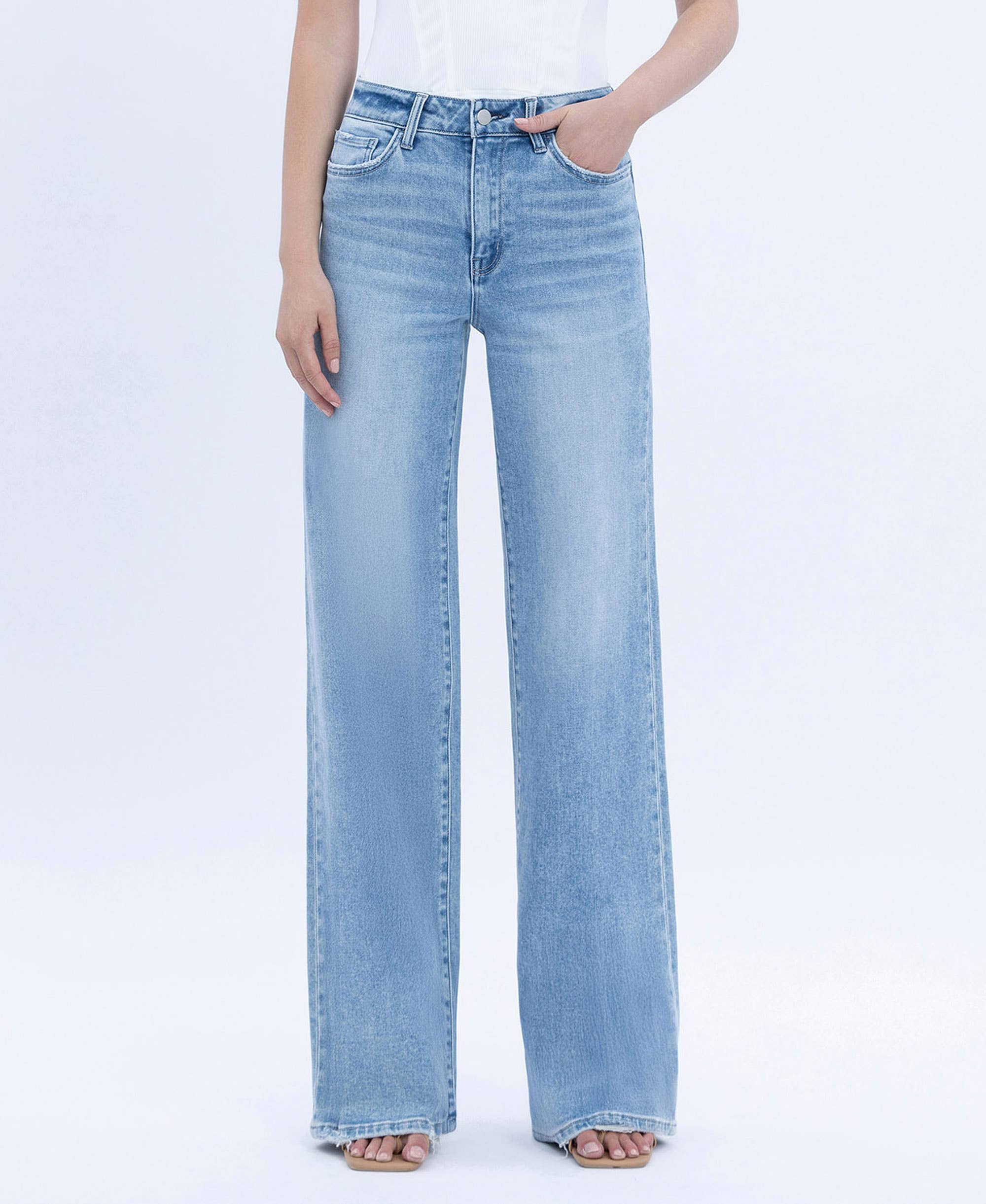 Corinne High Rise Wide Leg Denim