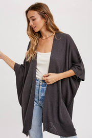 Ayla Wide Sleeve Open Front Cardi FINAL SALE