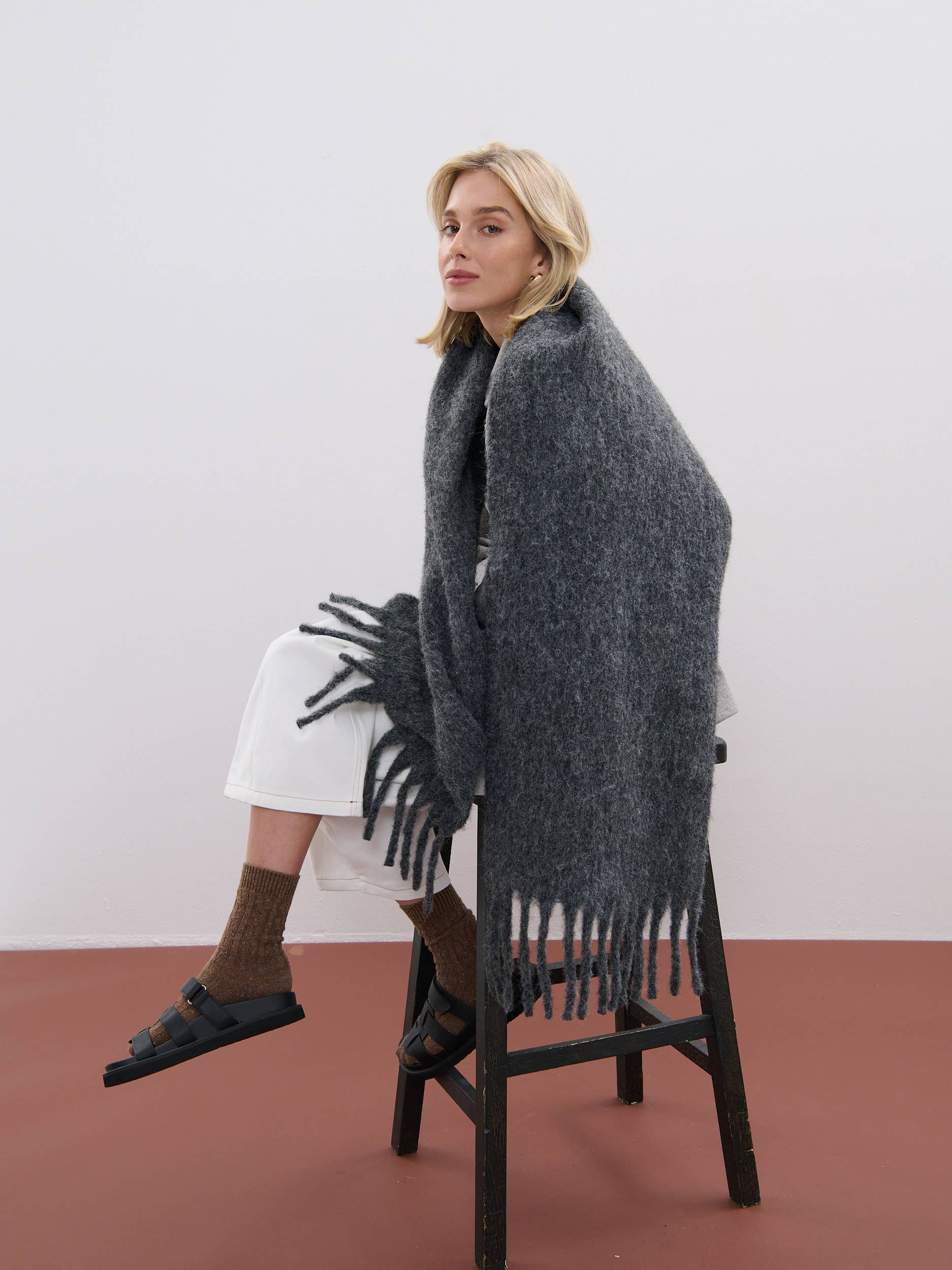 Betty Plain Wool Scarf FINAL SALE