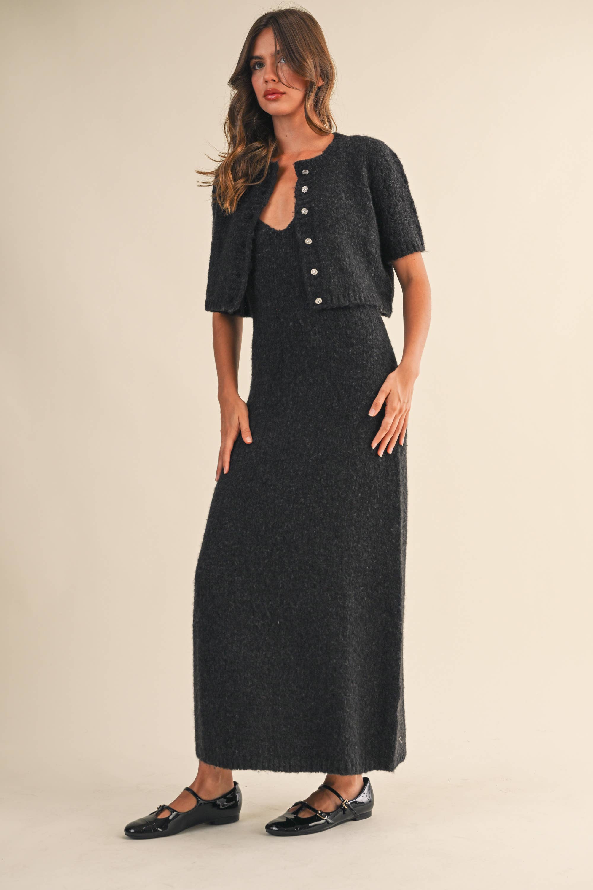 Mary Sweater Dress and Cardigan Set