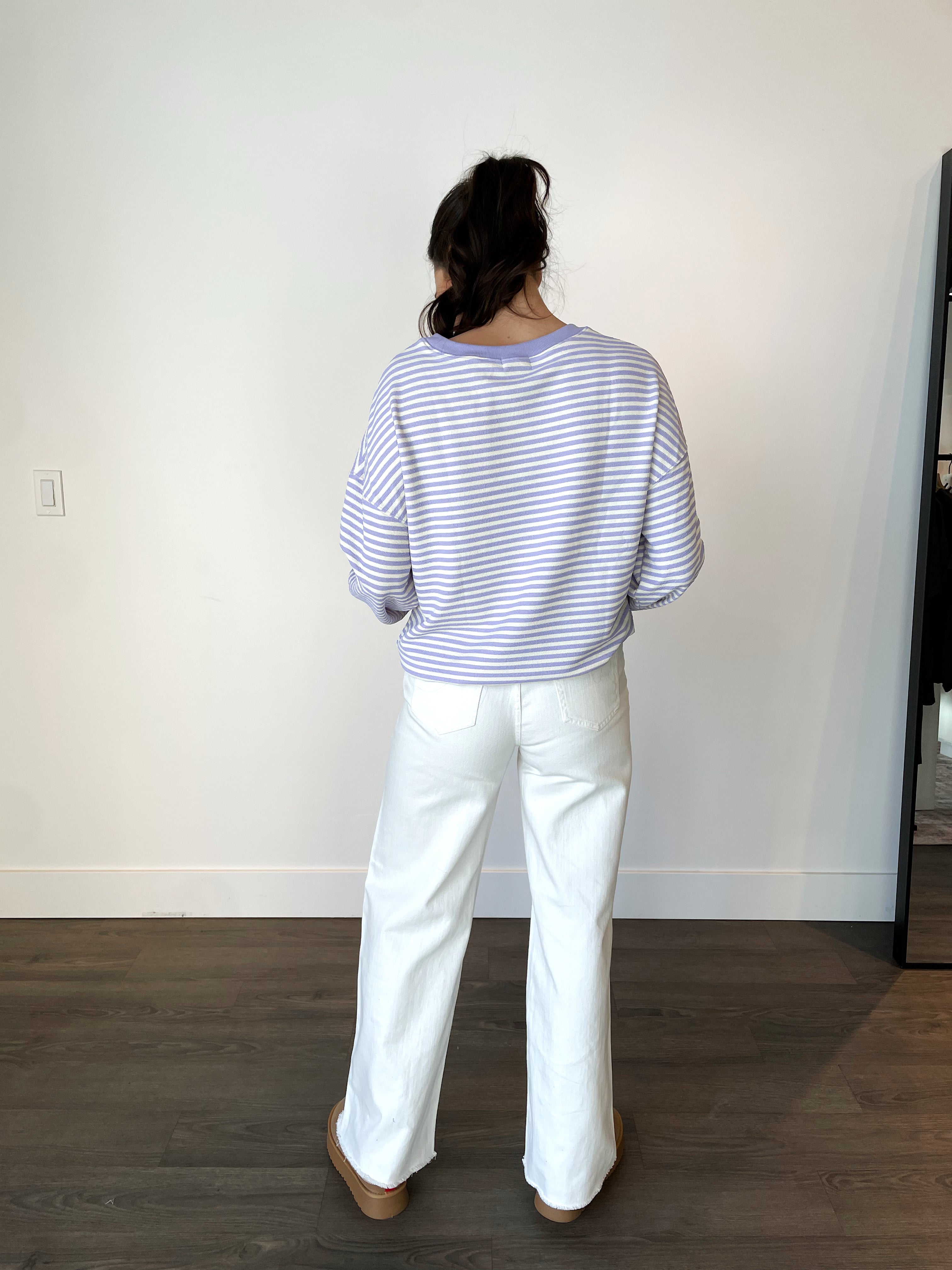 Sage Slouchy Stripe Pullover | FINAL SALE