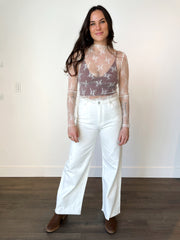 Rylie High Rise Raw Hem Wide Leg FINAL SALE