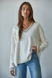 Weslie Deep V-Neck Sweater