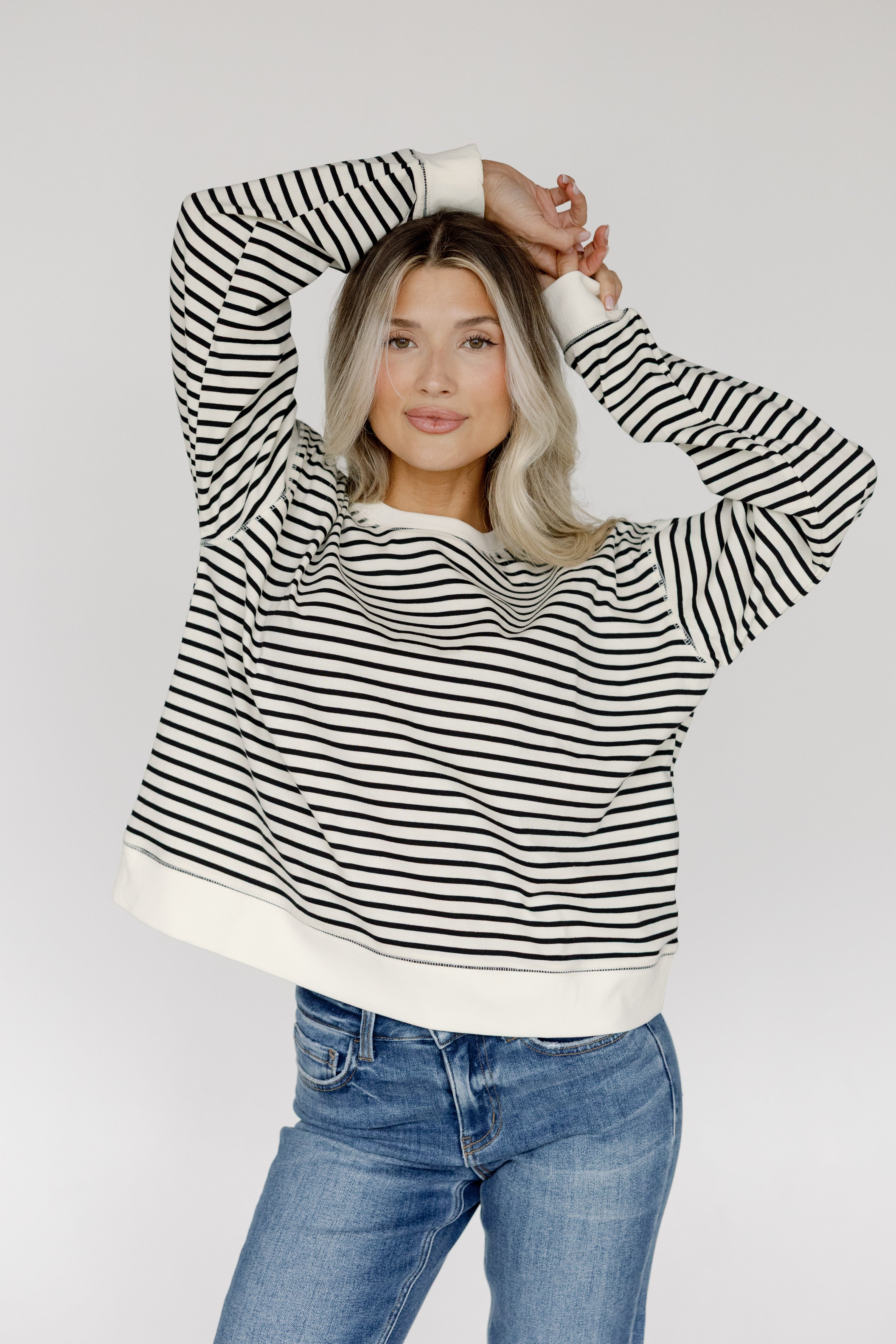 Wrigley Striped Crewneck Pullover
