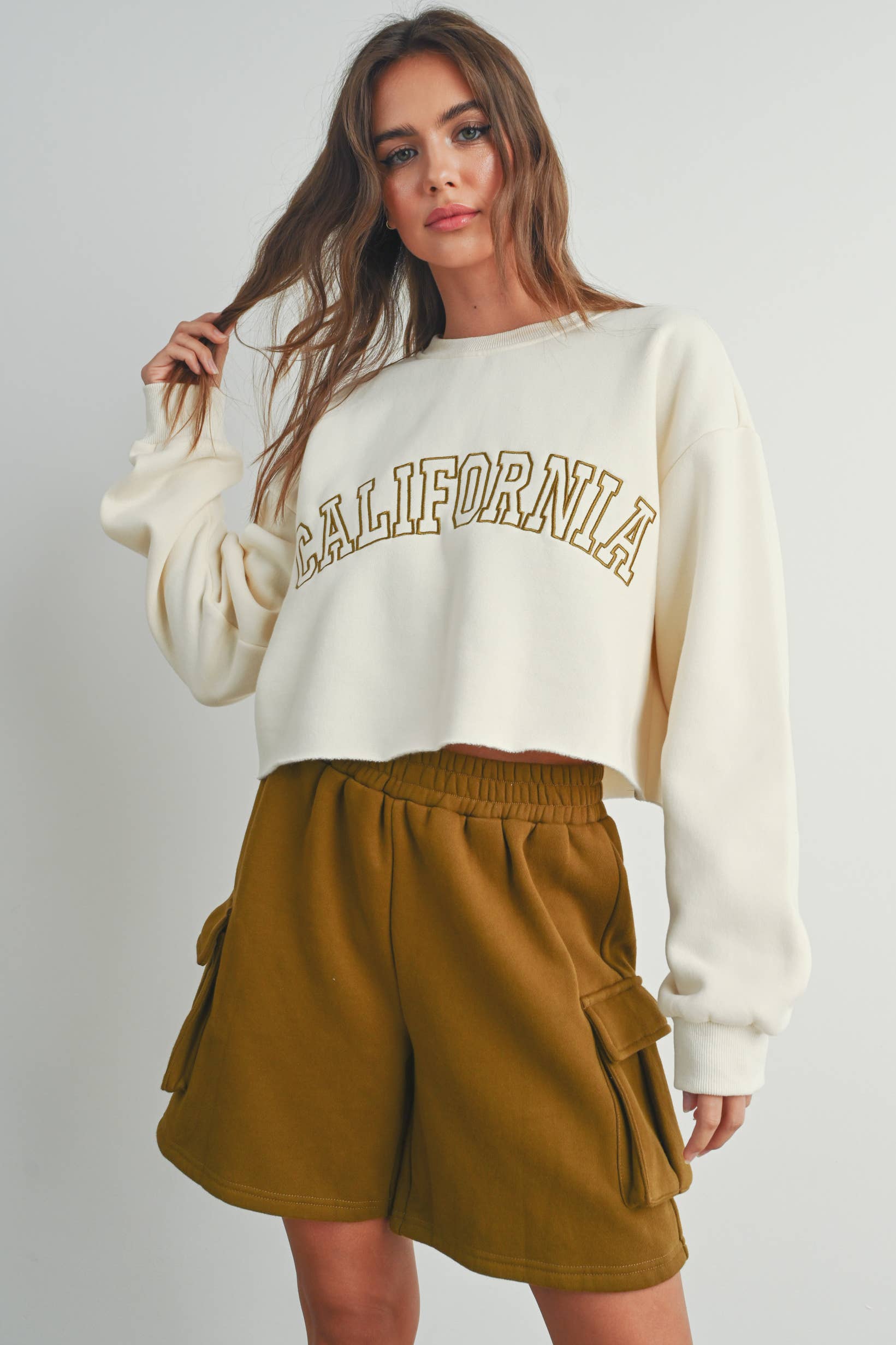 California French Terry Embroidered Sweatshirt FINAL SALE