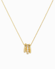 Rondelle Charm Pendant Necklace