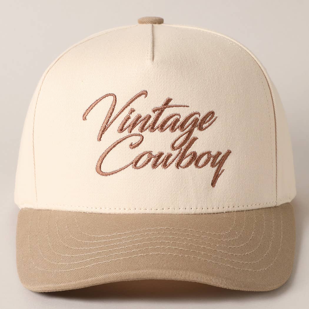 Vintage Cowboy Embroidered Hat