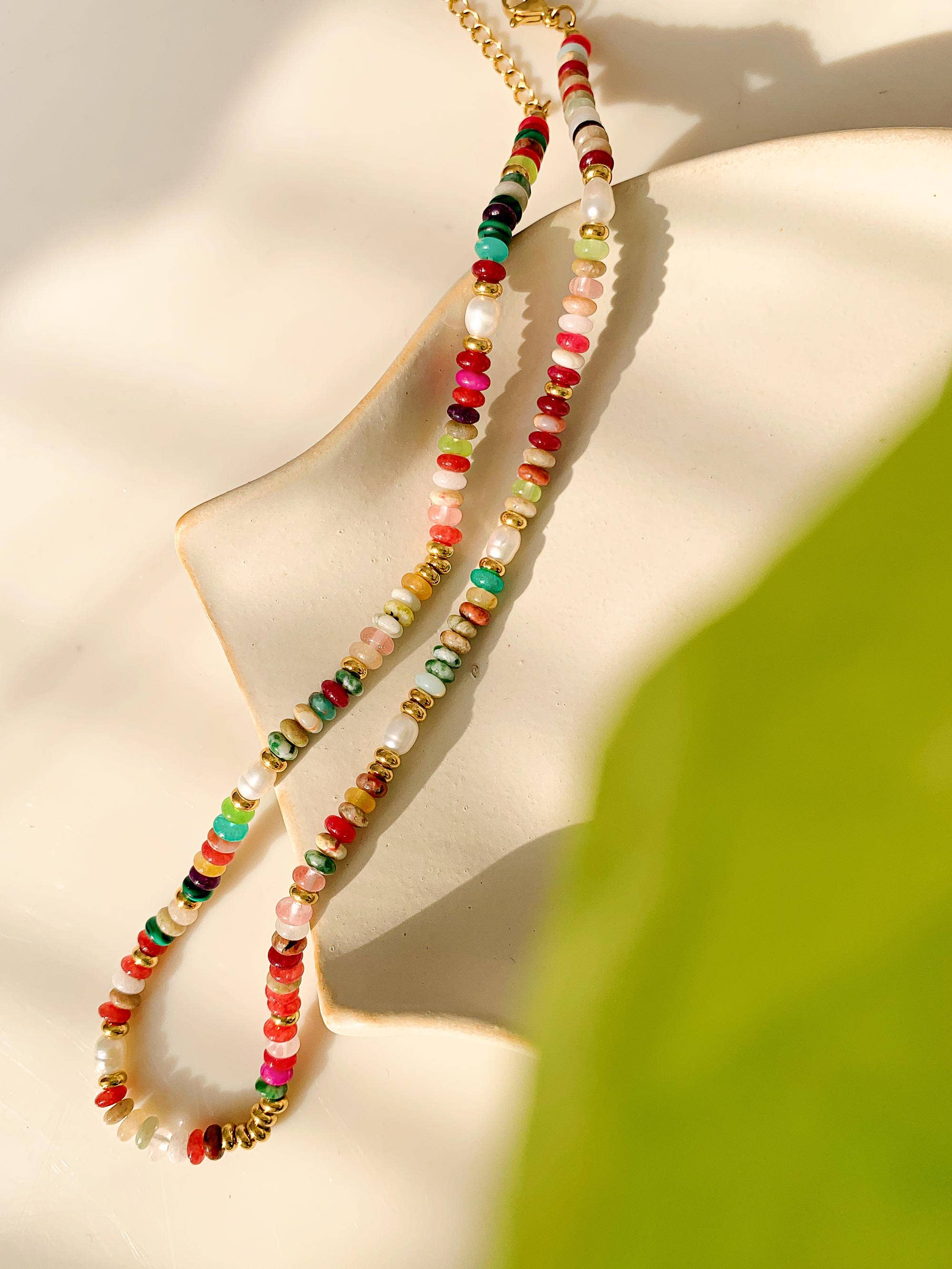 Sunny Boho Color Beaded Necklace