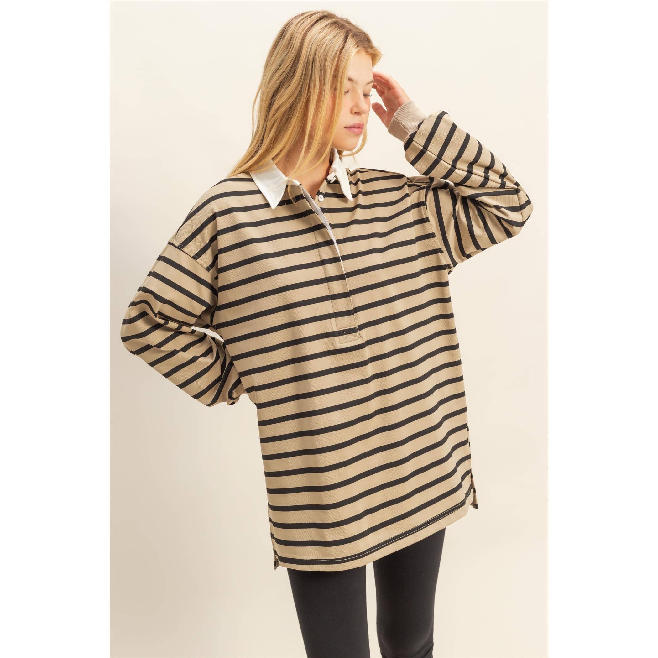 Sydney Striped Rugby Polo FINAL SALE