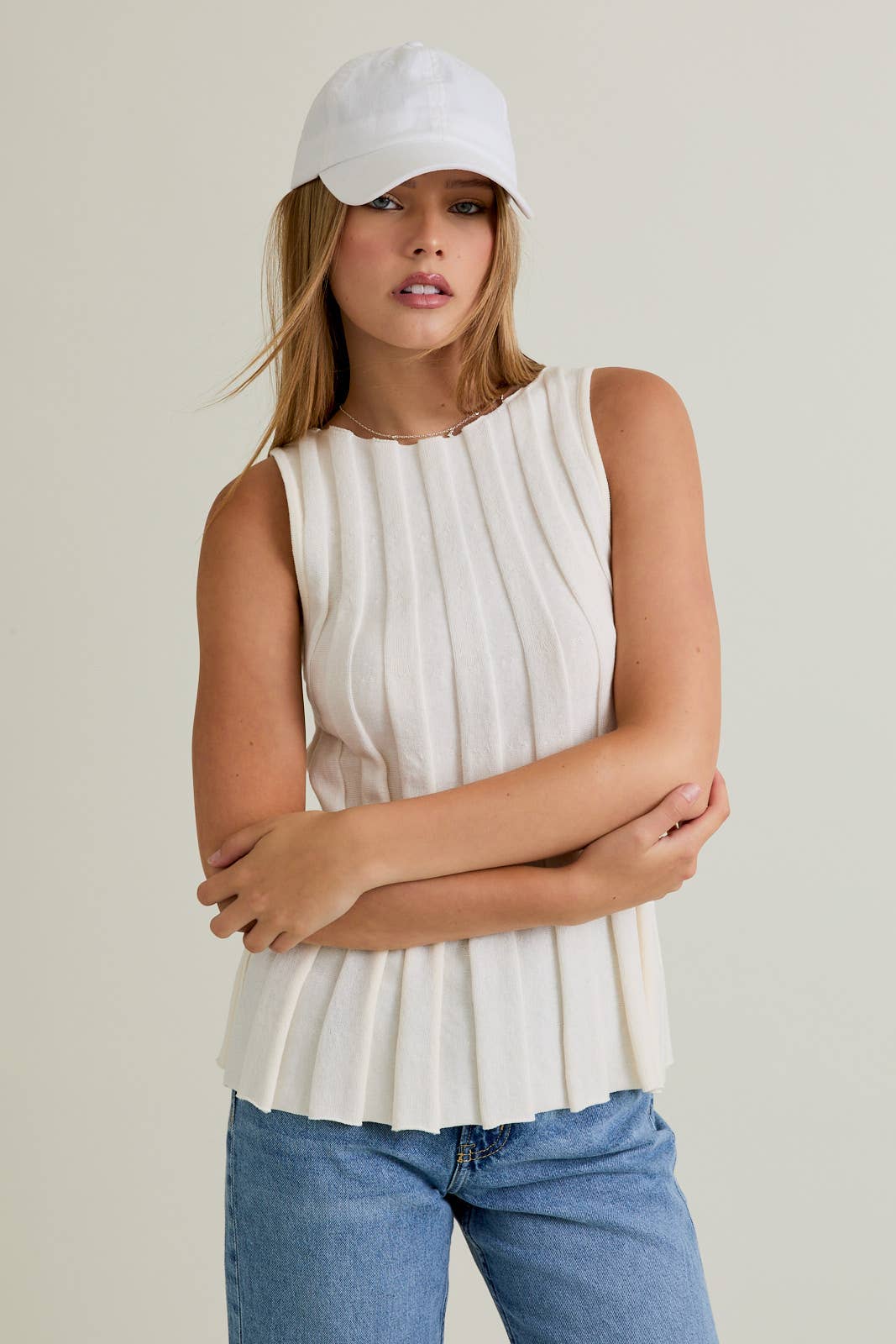Shay Boatneck Ribbed Sweater Tank FINAL SALE