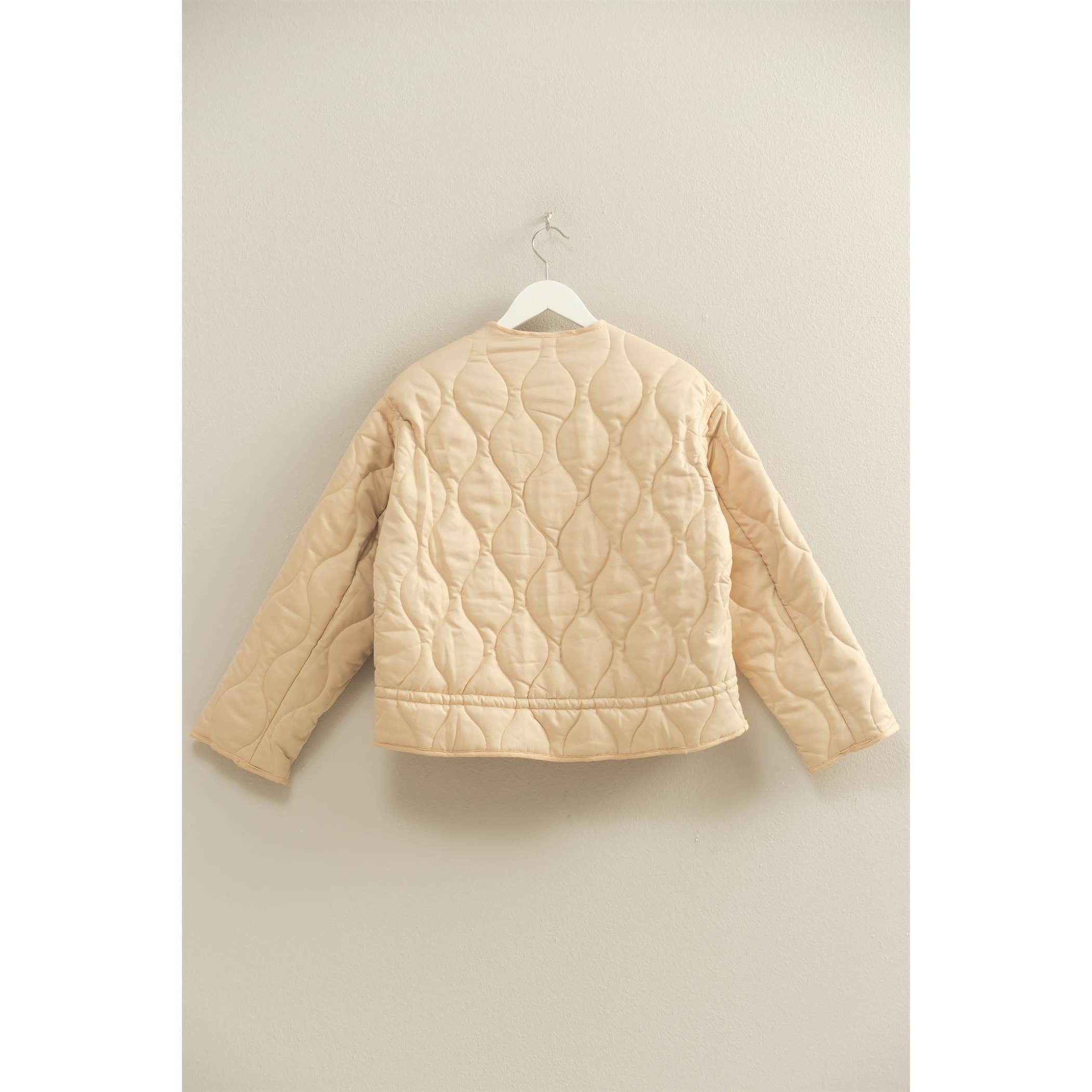 Cam Quilted Peplum Jacket FINAL SALE