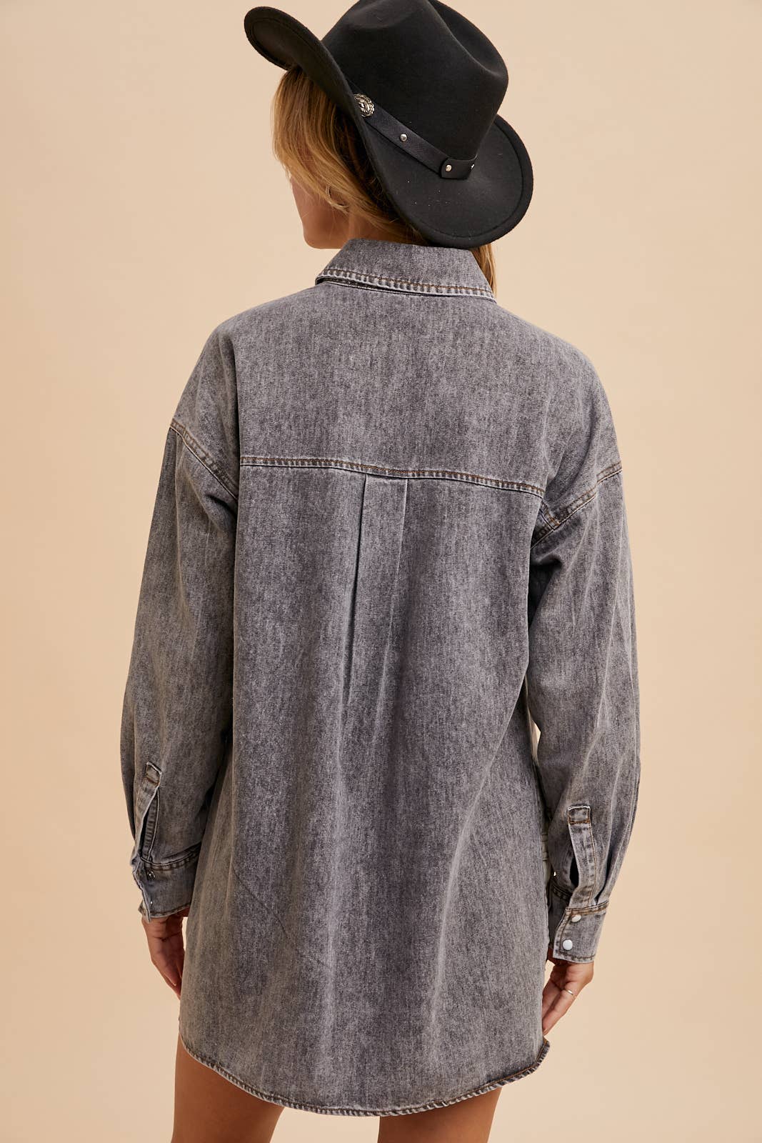 Alivia Vintage Washed Denim Tunic