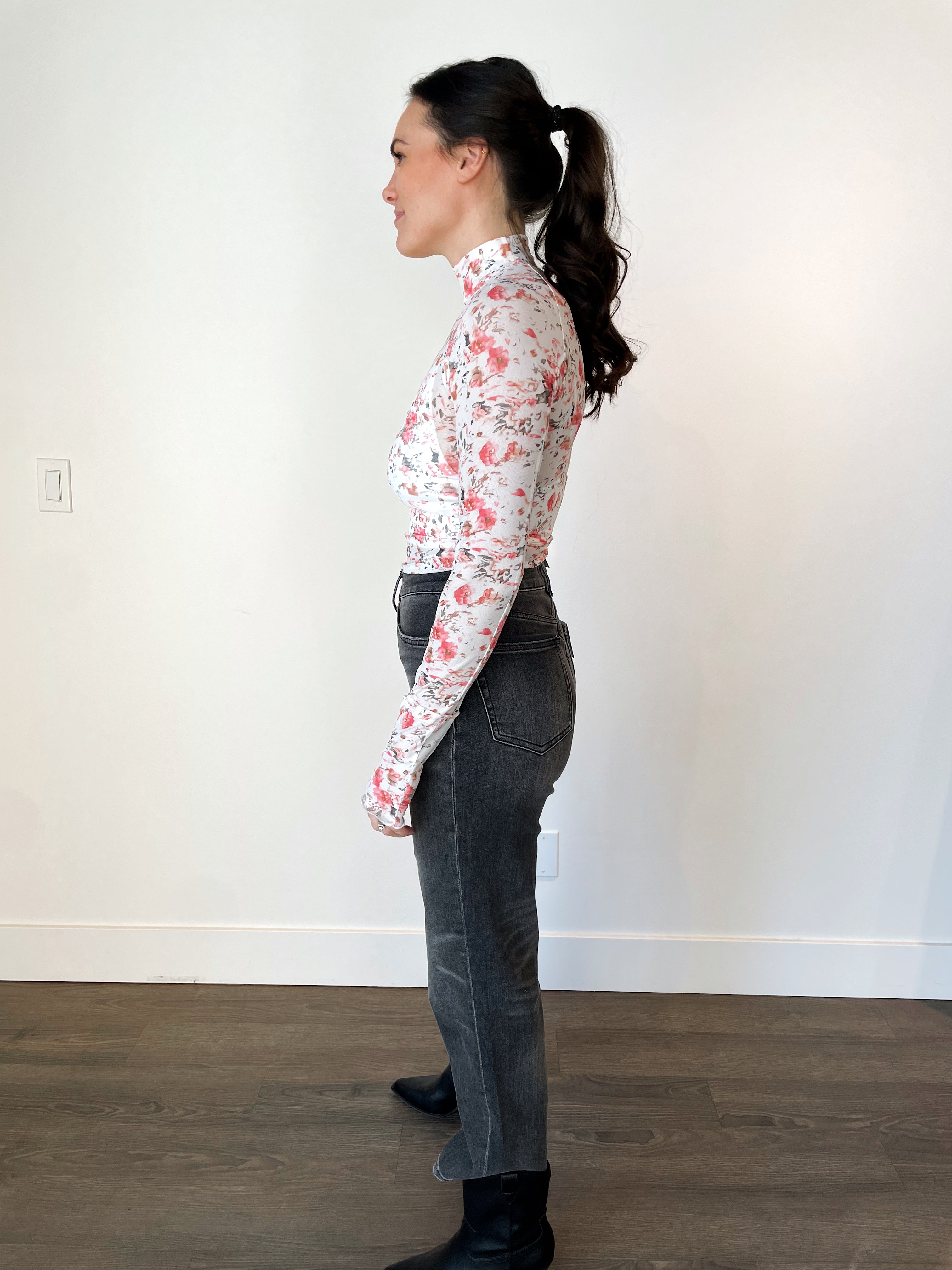 Mireya Floral Long Sleeve Mesh Top | FINAL SALE