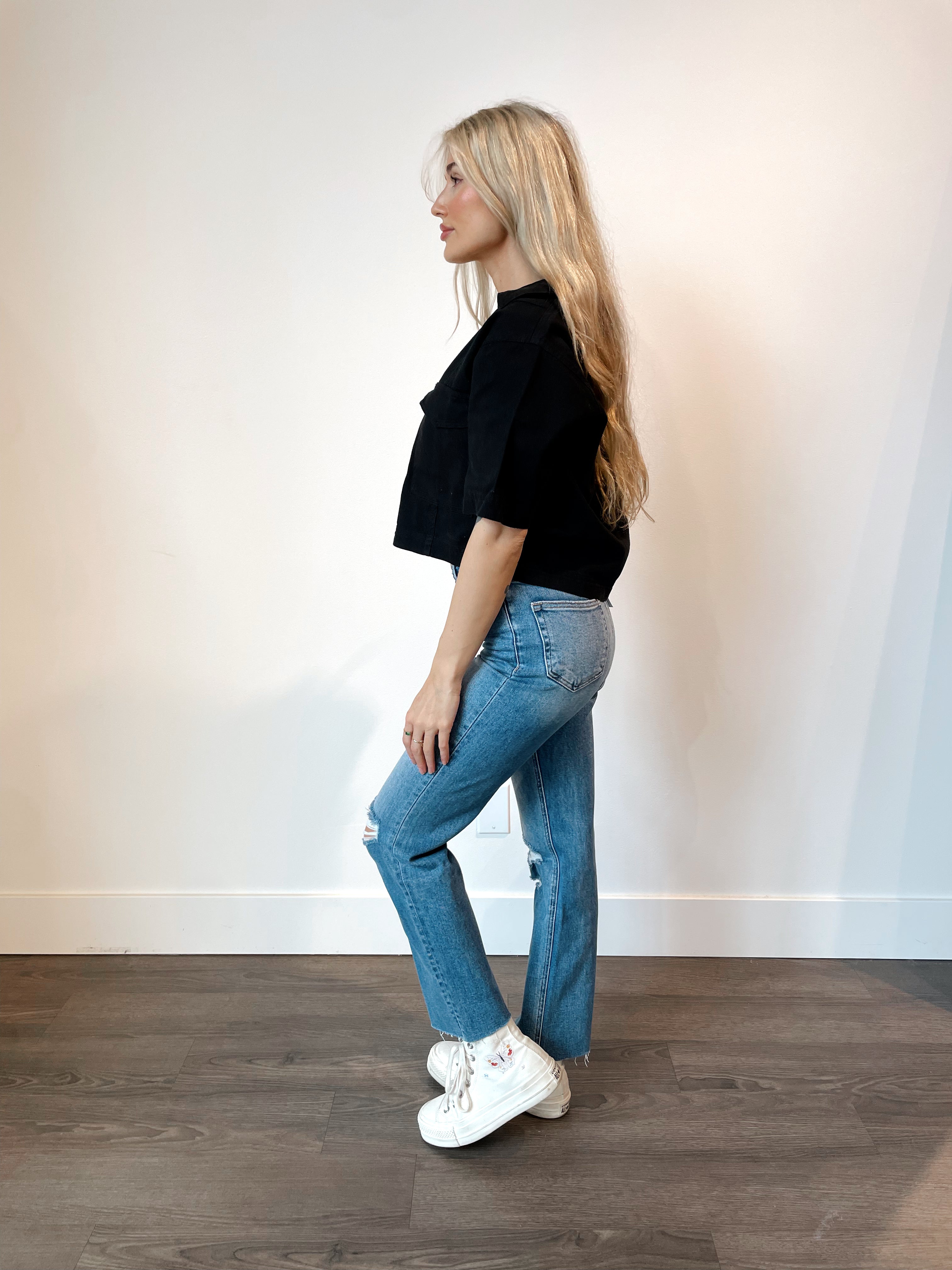 Cara Cropped Camp Shirt