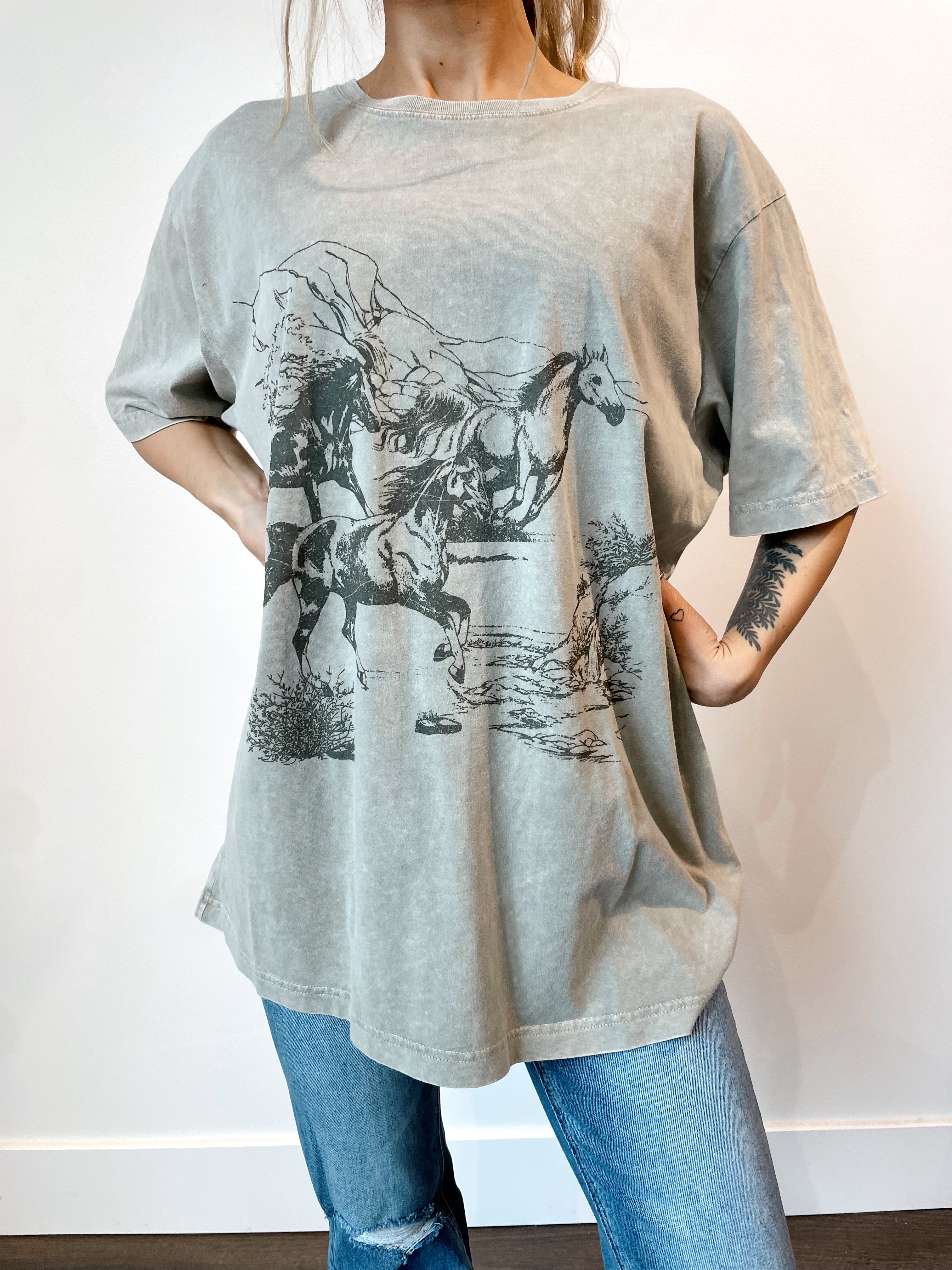 Desert Horses Vintage Graphic Tee FINAL SALE
