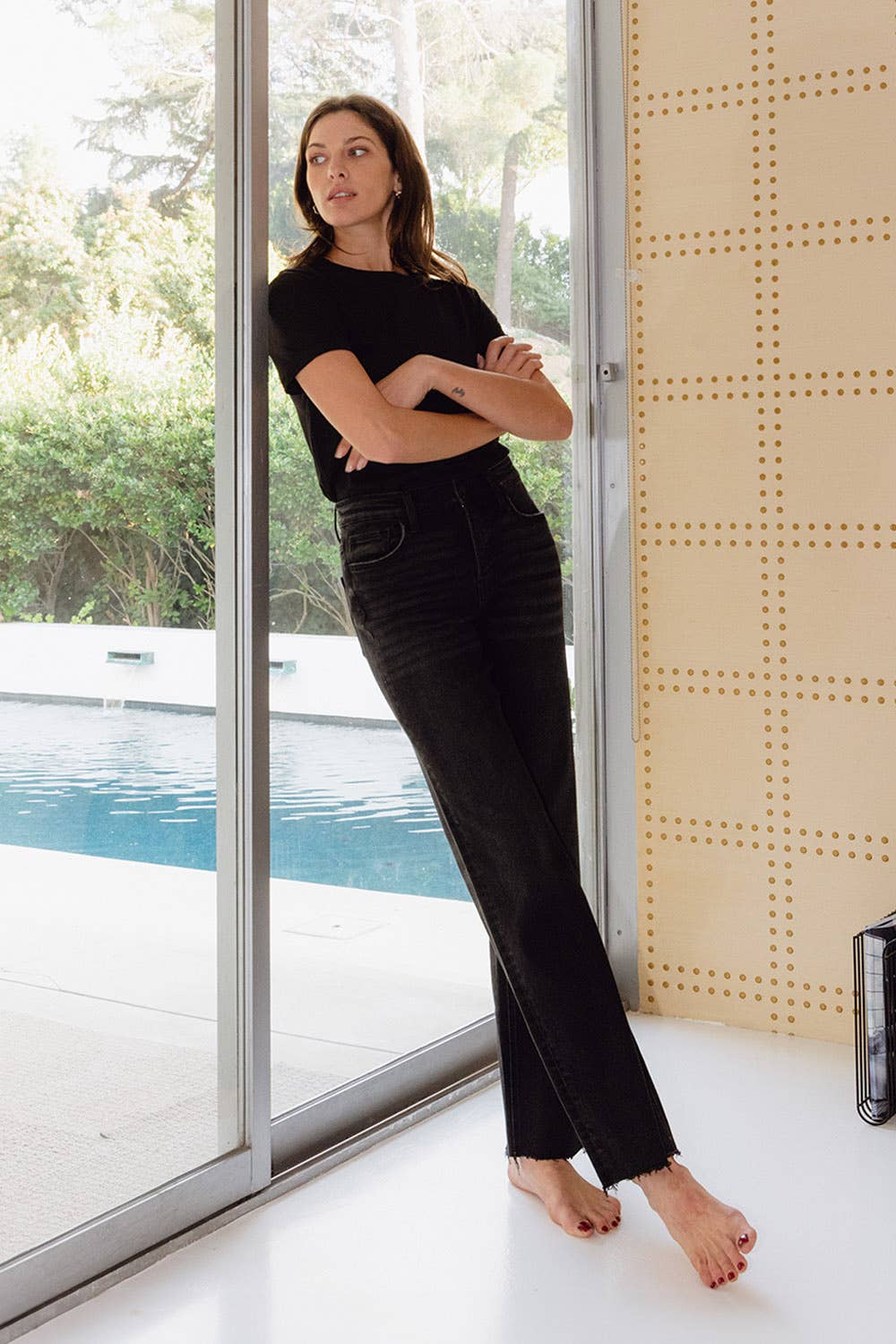 Alexis High Rise Slim Wide Denim