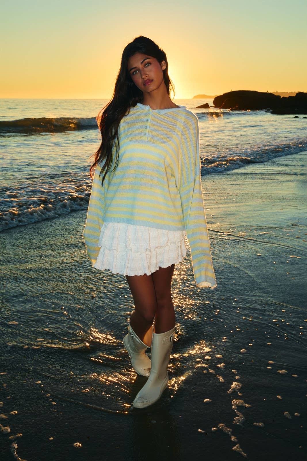 Arianna Tiered Lace Mini Skirt