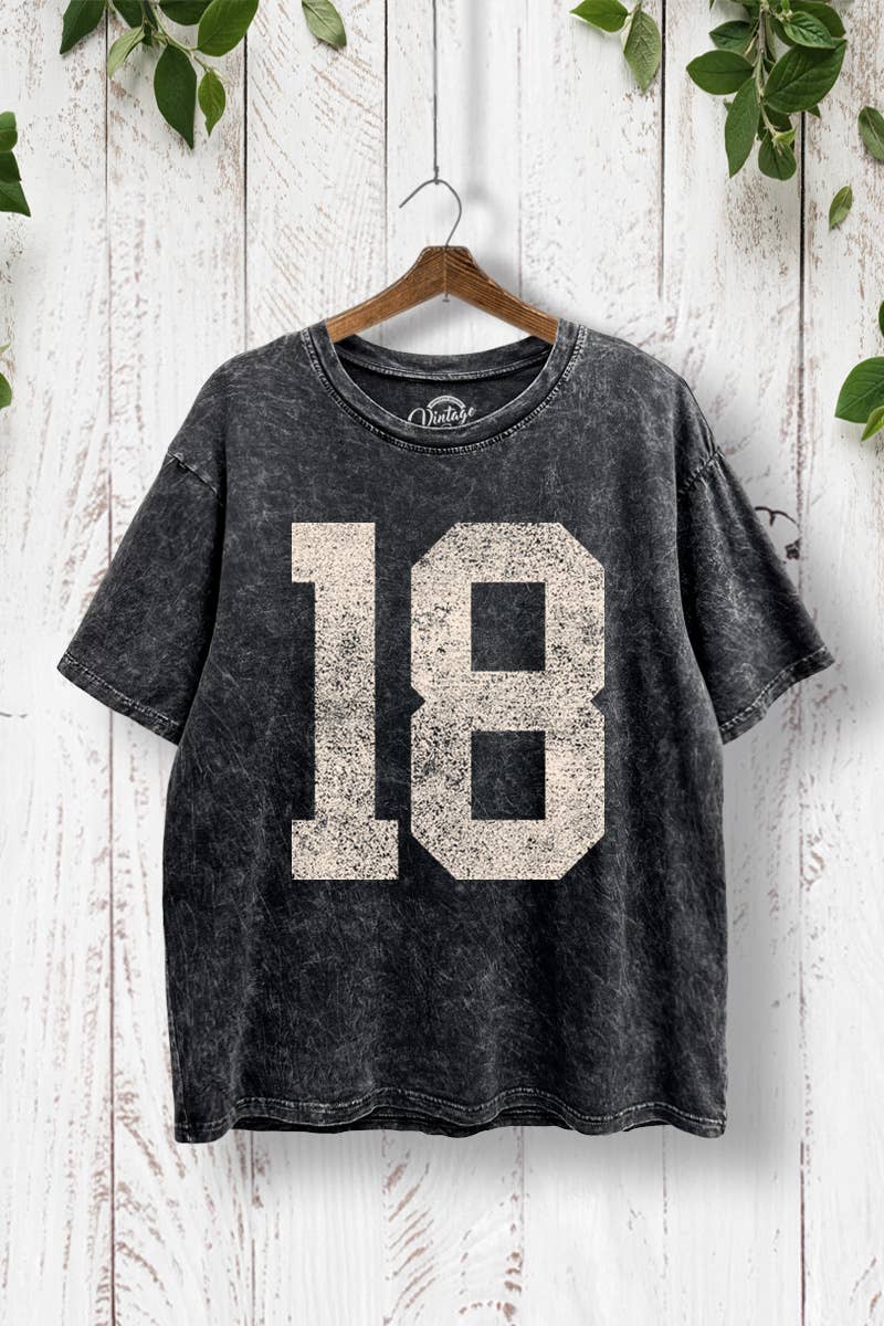 Number 18 Mineral Washed Tee – glory james