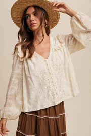 Britt Embroidered Lace Blouse