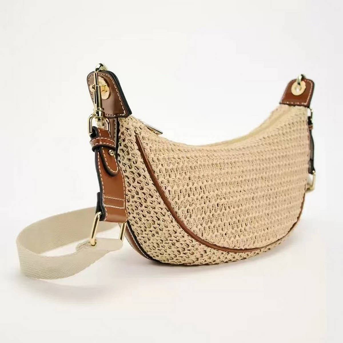 Crescent Straw Bag FINAL SALE