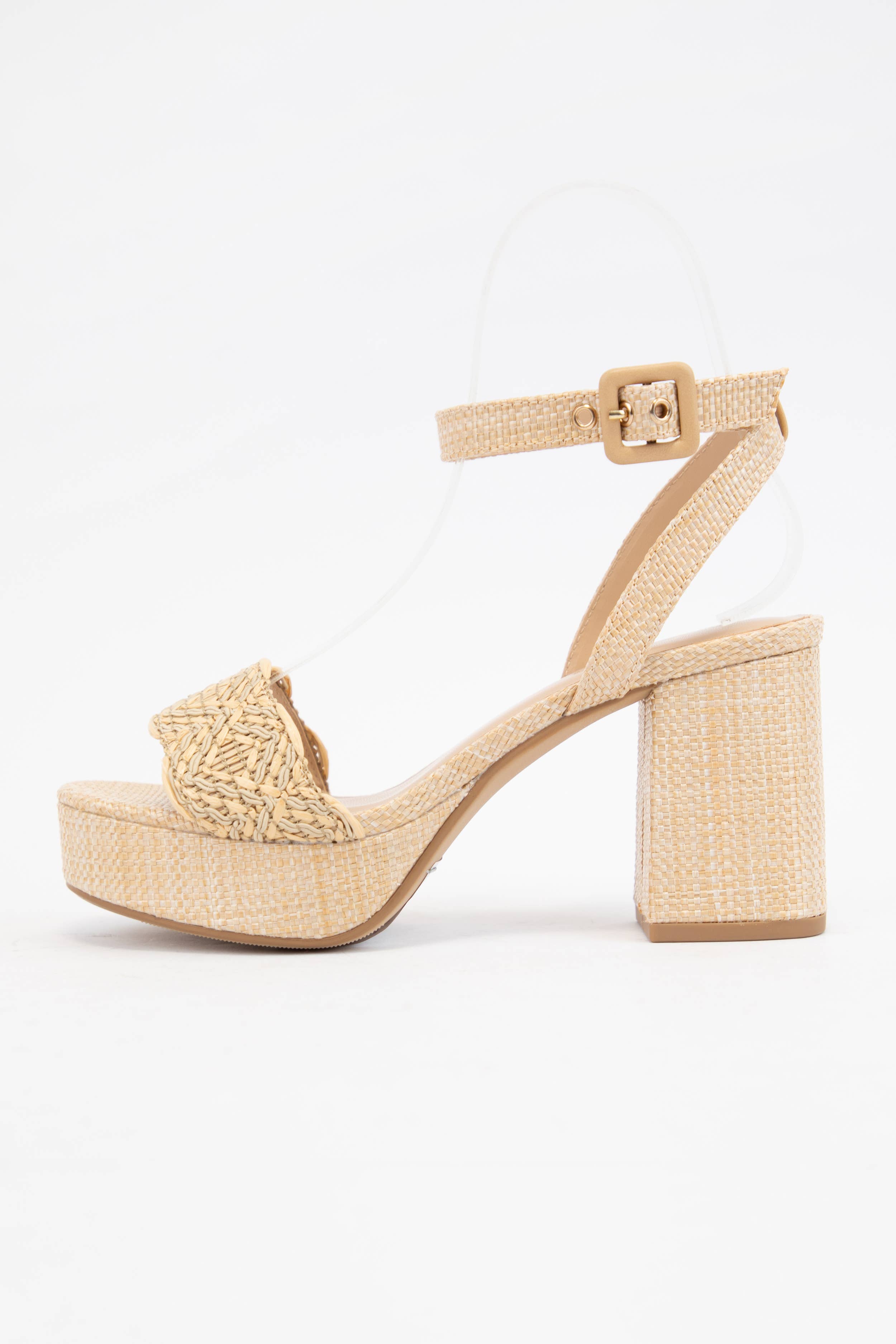 Snooze Raffia Chunky Platforms FINAL SALE