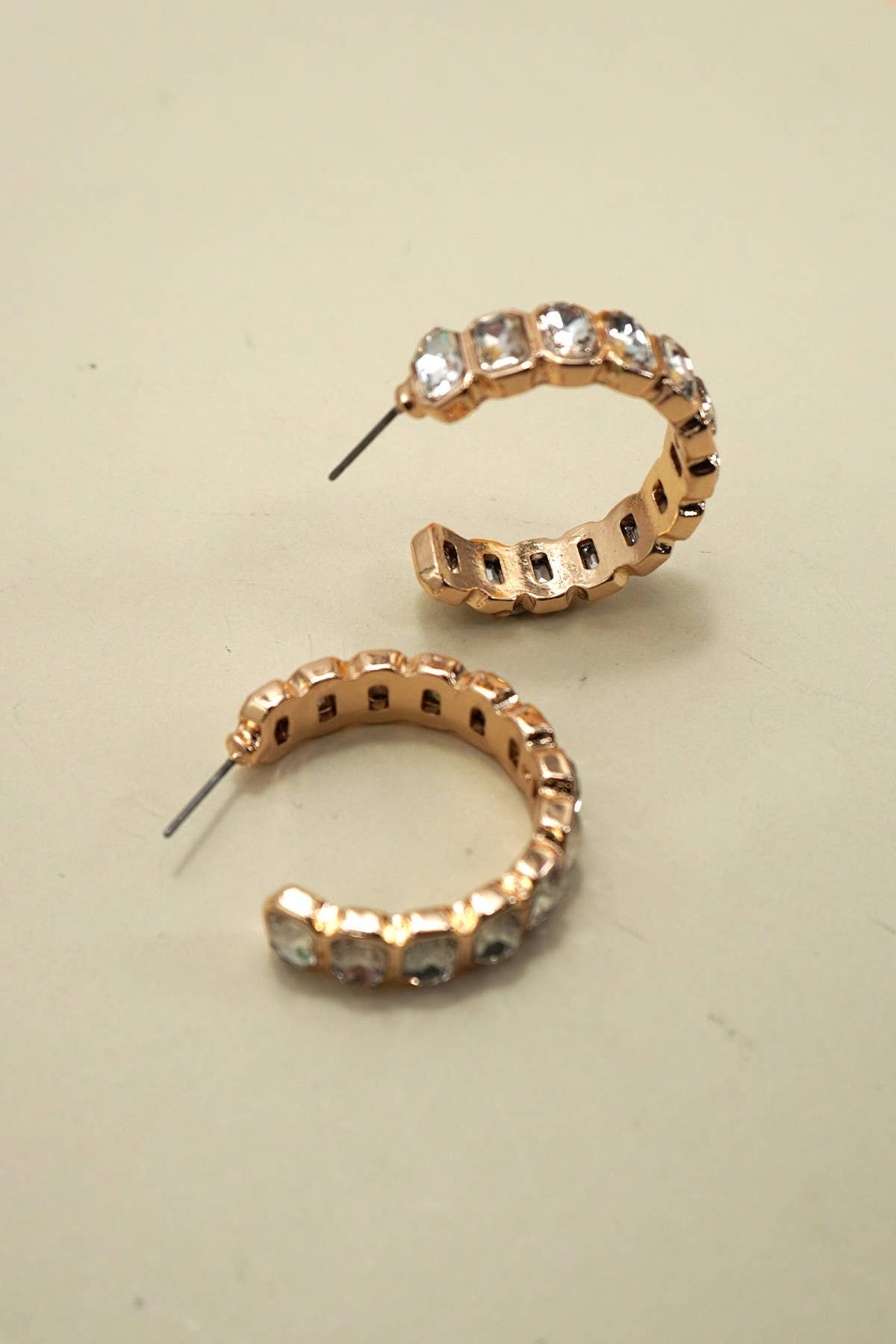 Rhinestone Hoop Earrings