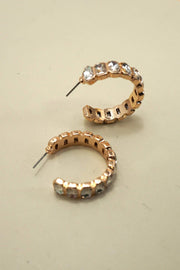Rhinestone Hoop Earrings