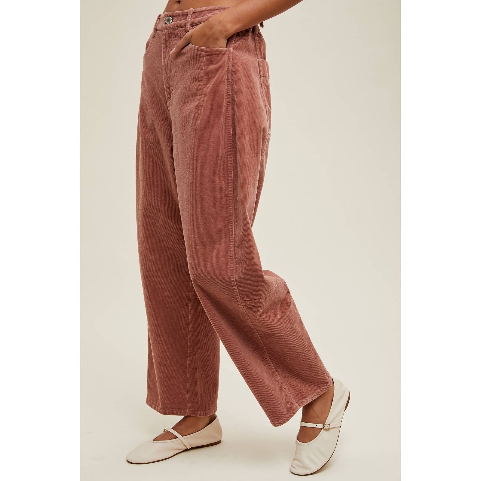 Belly Corduroy Wide Leg Pants